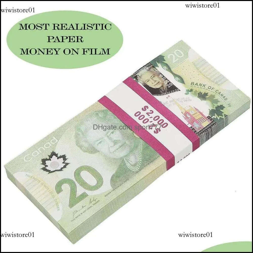 Novelty Games Prop Cad Game Money 5/10/20/50/100 Copy Canadian Dollar Canada Banknotes Fake Notes Movie Props Drop Delivery Toys Gift Dhjgr 63A
