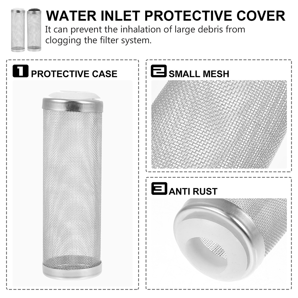 4 Pcs Filter Replaceable Aquarium Cover Professional Stainless Tank Water Case Household Fish Mesh Accessory