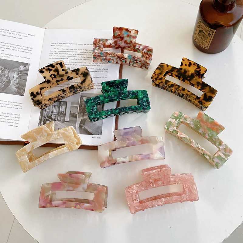 Hair Clips Barrettes Clamps Hair Accessories Women Ponytail Clip Simple Temperament Large Cellulose Acetate Hair Claw Clip 10CMX240912