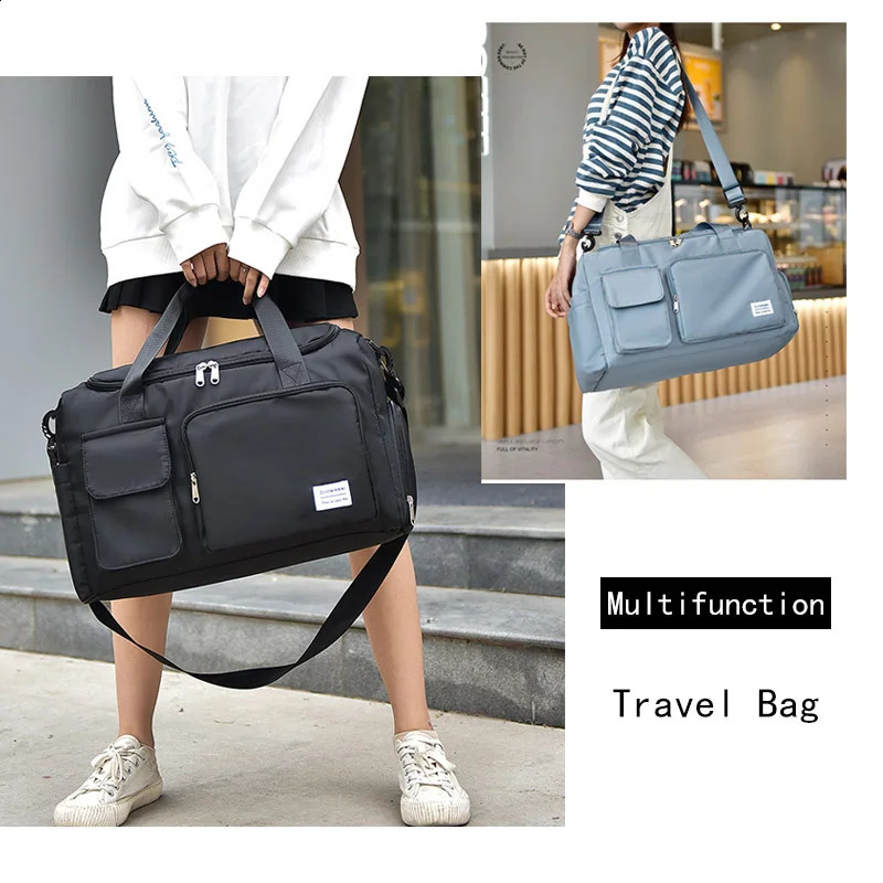 Carry On Travel Bag Large Capacity Weekender Overnight Duffle Bags with Shoe Compartment Sports Fitness Bags for Women 250327