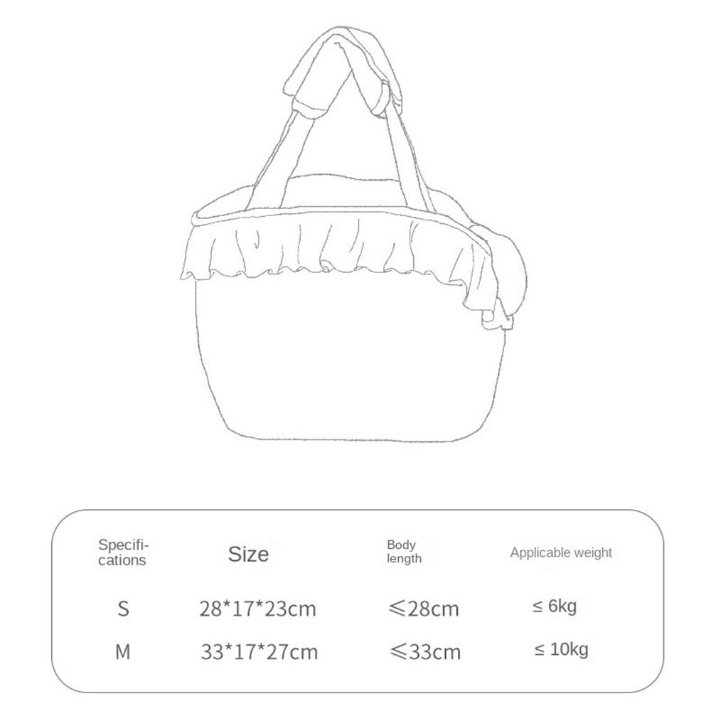Lace Cat Carry Bag Portable polyester Handbag Puppy Messenger Bag Outcroppable Tote Pet Knapsack Cat
