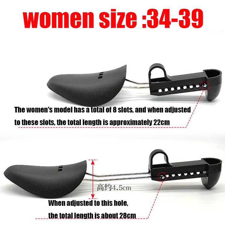 1pair Shoe Stretcher Practical Black White Adjustable Plastic Shoe Trees men women leather shoes sport shoe shaper shoe support