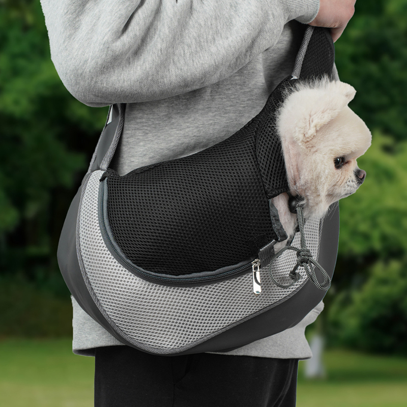 Reflective Breathable Mesh Pet Bag Portable Cat Puppy Crossbody Shoulder Bag Travel Safe and Comfortable for Outgoing Pets
