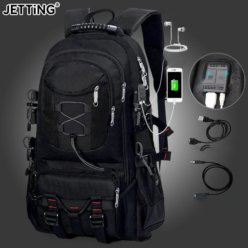 Multifunctional Travel Backpack Men Waterproof Business Bag Expandable USB Shoulder Bag Large Capacity 17.3 Laptop Bag Mochila 240910