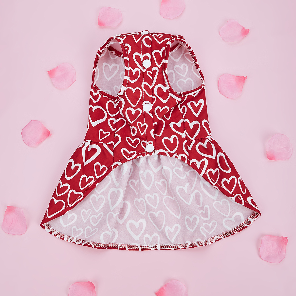 Valentines Day Pet Clothes Hearts Dog Valentines Outfit Bowknot Red Tulle Dog Dress with for Small Dogs Cat Girl