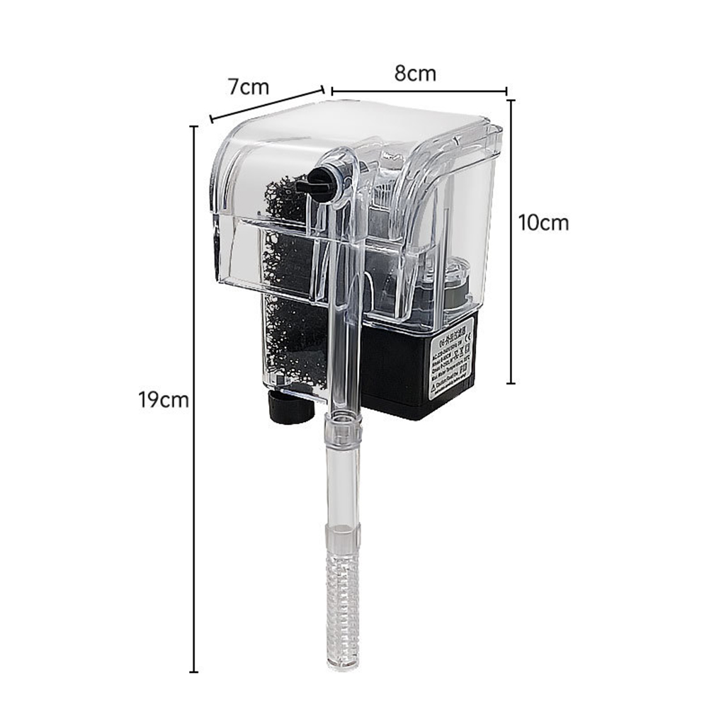 Aquarium Filter Fish Tank Filter With Biochemical Cotton Filtration & Oxygenation Function, Hang On Waterfall Fish Tank Filter