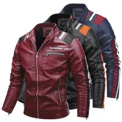 Mens Punk Style Jacket PU Leather Jacket Men Fashion Clothing Autumn Coat Men Motorcycle Jacket Artificial Leather High QualityX240913