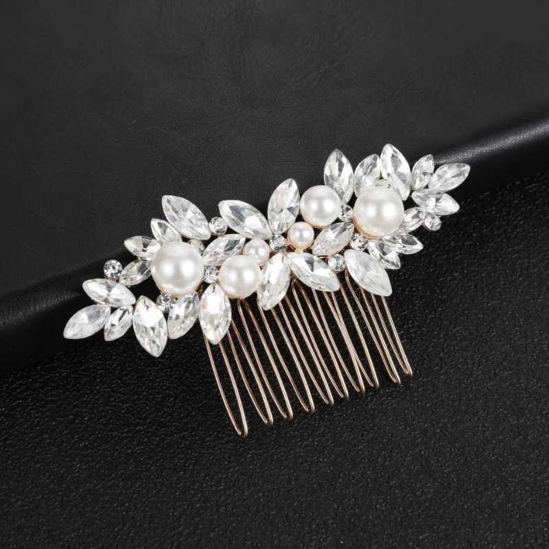 Crystal Pearl Tiaras Barrettes Hair Clips Hair Combs for Wedding Bride Women Hairpins Bridal Headpiece Hair Jewelry AccessoriesX240913
