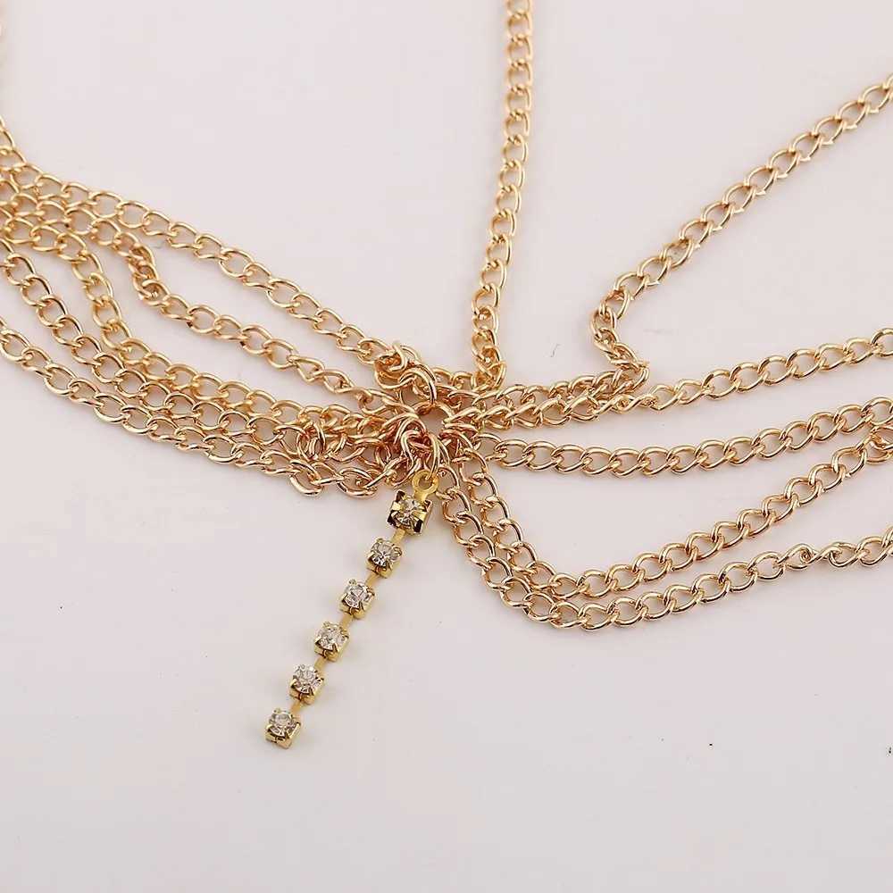 Boho Crystal Bride Headdress Hair Accesories New Fashion Elegant Head Chain Jewelry Women Wedding Accessories Bridal HeadpieceX240913