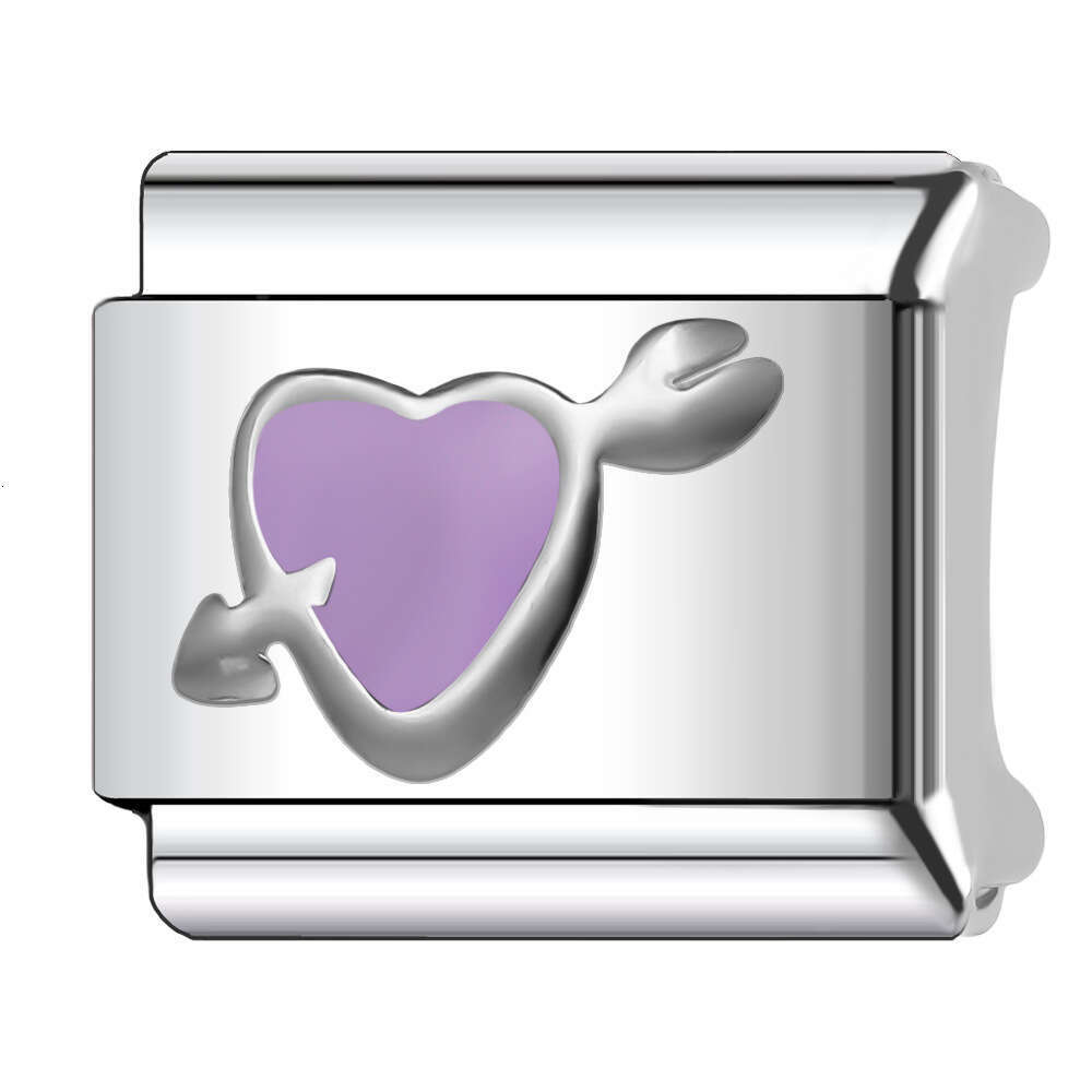 New Women's Gift flower and heart Bead Italian Charms Links Bangle Beads Fit 9mm Stainless Steel Bracelet Making DIY For Women Fashion Jewelry