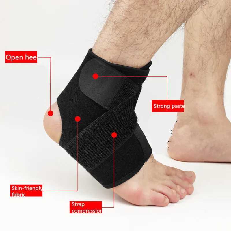 1PC Safety Ankle Support Gym Running Protection Black Foot Bandage Elastic Ankle Brace Band Guard Sport Tobilleras Deportivas Y240913
