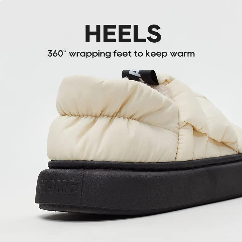 UTUNE Winter Women Boots Thick Sole Plush Home Men Slipper Warm Soft Waterproof Indoor Platform Outdoor Shoes Plus Size 29cm 240910