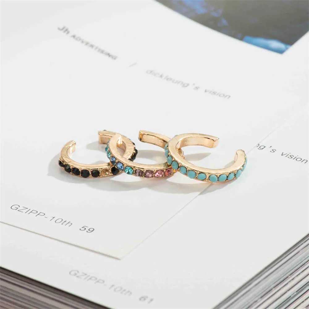 SUMENG New Fashion Clip On Earrings Crystal Ear Cuff Non Pierced Nose Ring For Women Punk Rock Earcuff Jewelry GiftsX240913