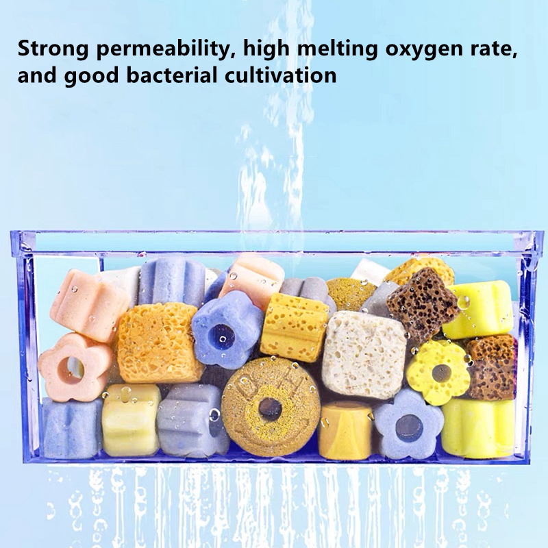 100/200/500g Fish Tank Filter More Than 10 Types Aquarium Bio Balls Carbon Ceramic Ring Material Ceramic Ring Bacteria House