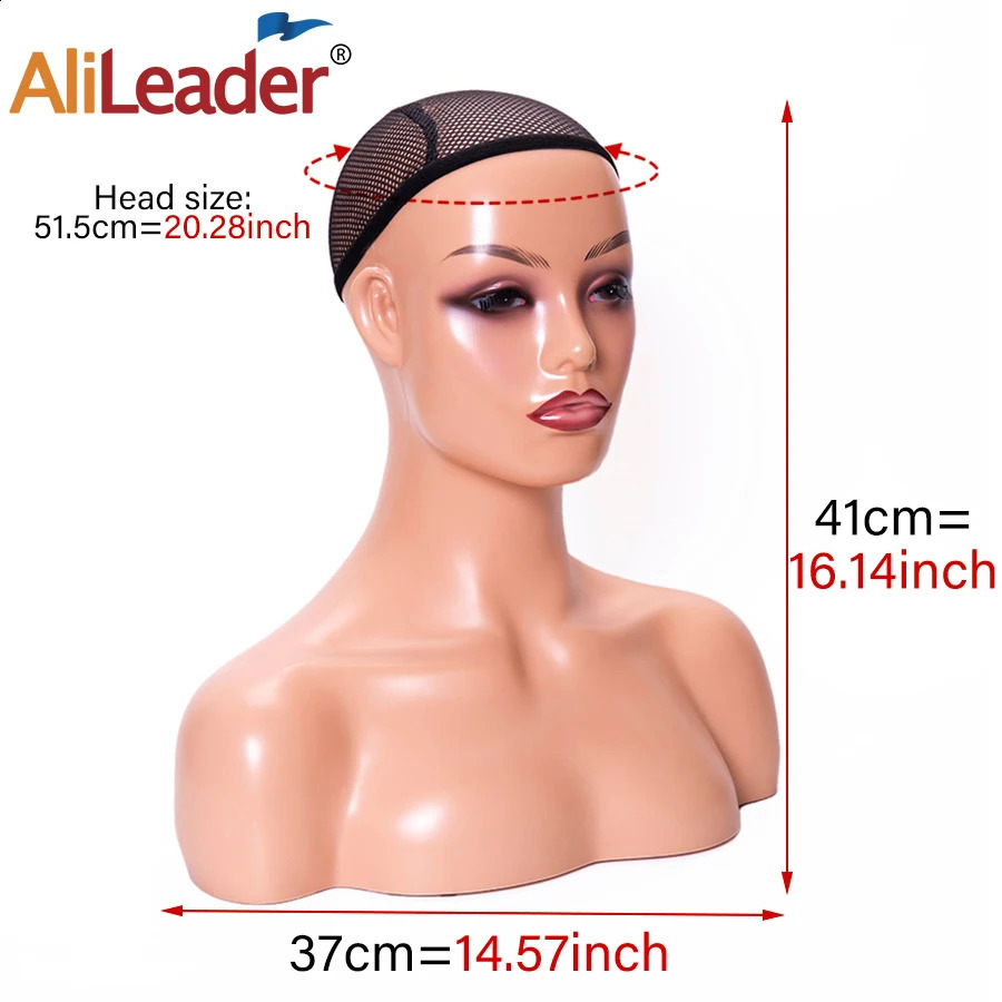 Mannequin Head Without Shoulders Female Head Model Manikin Mannequin Wig Scarf Glasses Hat Cap Display Wig Stand Head Doll Head 240907