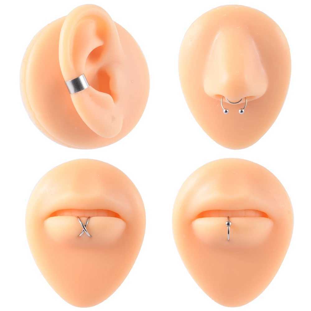 1PC Fashion Stainless Steel Ear Cuffs No-Drill Lip Ring Nose Septum Women Earrings Clip No Piercing Body Piercing JewelryX240913