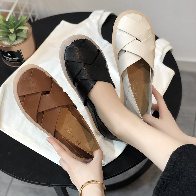 leather 20212021Genuine ladies Oxford loafers solid white women new arrival casual flats woman shoes c705