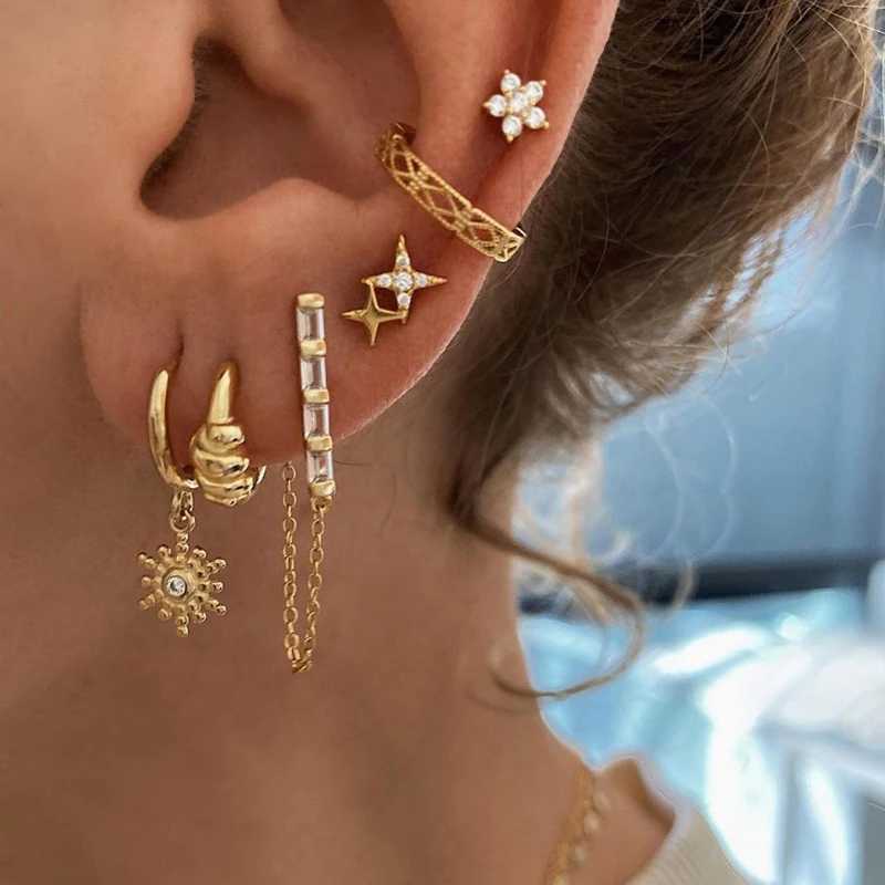 KEYOUNUO Gold Filled Silver Color Cartilage Madrid Ear Cuffs Earrings For Women Golden Clip Earring Party Jewelry WholesaleX240913