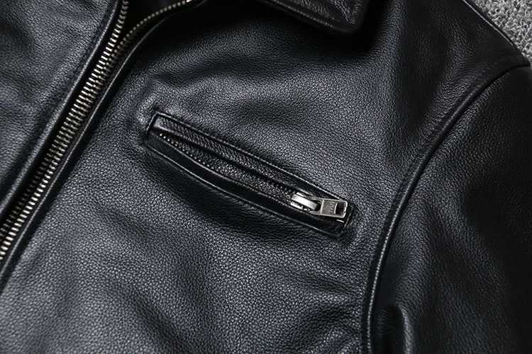 100% Genuine Men Leather Jacket Real Cow Leather Coat Spring Autumn Plus Size Mens Leather Jackets Cowhide 2023 KJ3302X240913