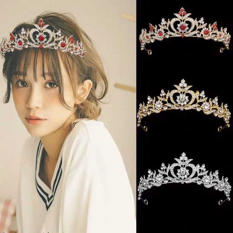 Gold Silver Color Bridal Headwear Crystal Crown Hair Comb Ladies Exquisite Dazzling Luxurious Birthday Party Hair AcessoriesX240913