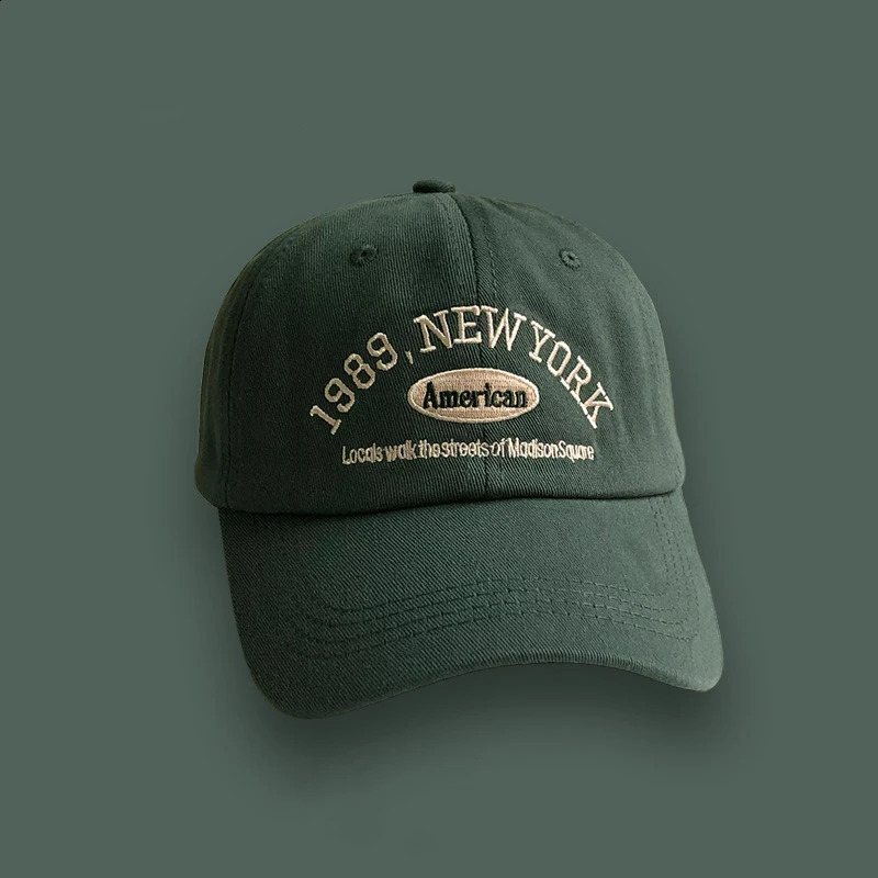 Korean Retro Baseball Hat Womens Autumn Winter Versatile Ins Street Letter Embroidered Caps Summer Couple Men y240906