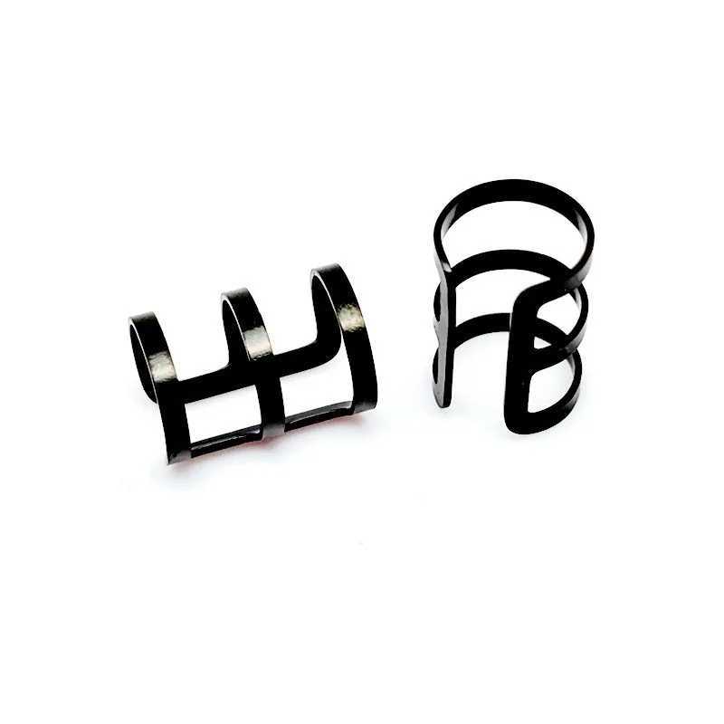 2PC Stainless Steel Fake Piercing Earrings Clips On Ears Unusual Earrings For Teens Male Earrings On Cartilage Earcuff For WomenX240913