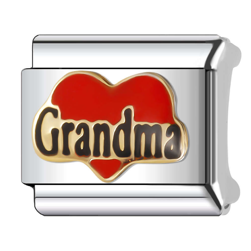 2024 Women's Gift Sweet heart love family charms Fit 9mm Stainless Steel Italian Charms Bracelet Links Beads DIY Bracelet With Italian Style Clas