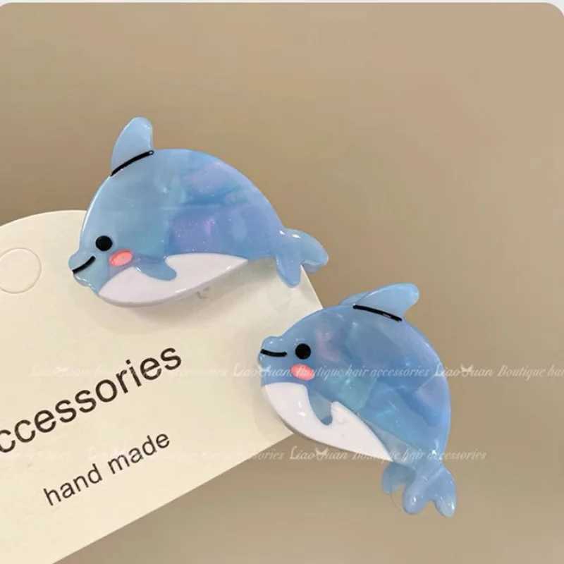 1/2pcs Funny Shark Starfish Hair clip claw for girls cute seashell hairclip women small hair clip star hairpin accessoiresX240912