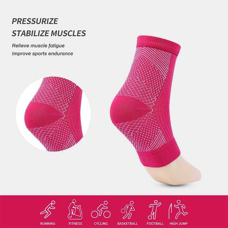 1Pair Neuropathy Socks For Men Women Soothe Compression Socks For Neuropathy Pain Ankle Brace Plantar Fasciitis Swelling Relief Y240913