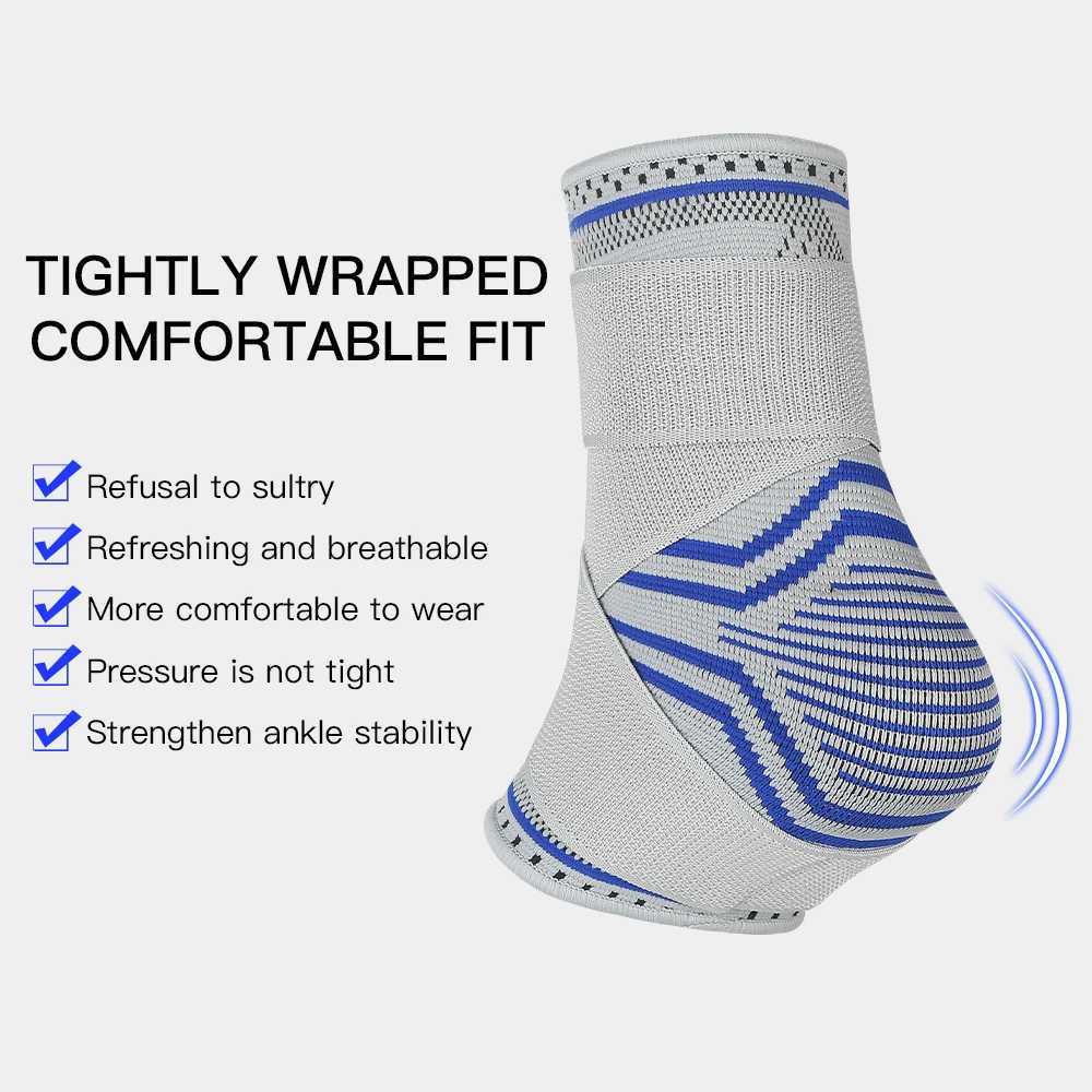 Knitted Bandage Basketball Fitness Ankle Socks Sport Riding Anti-Skid Silicone Ankle Protector Y240913