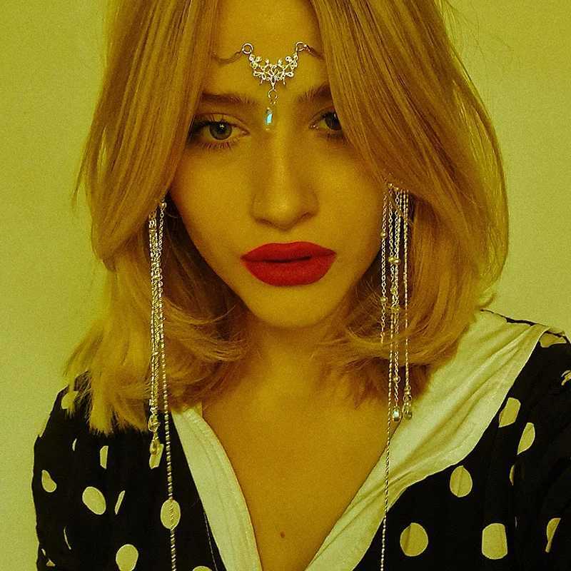 Rhinestone Fringed Forehead Chain Shiny Crystal Fairy Halloween Headdress Bridal Romantic Wedding Hair Accessories Jewelry GiftsX240913