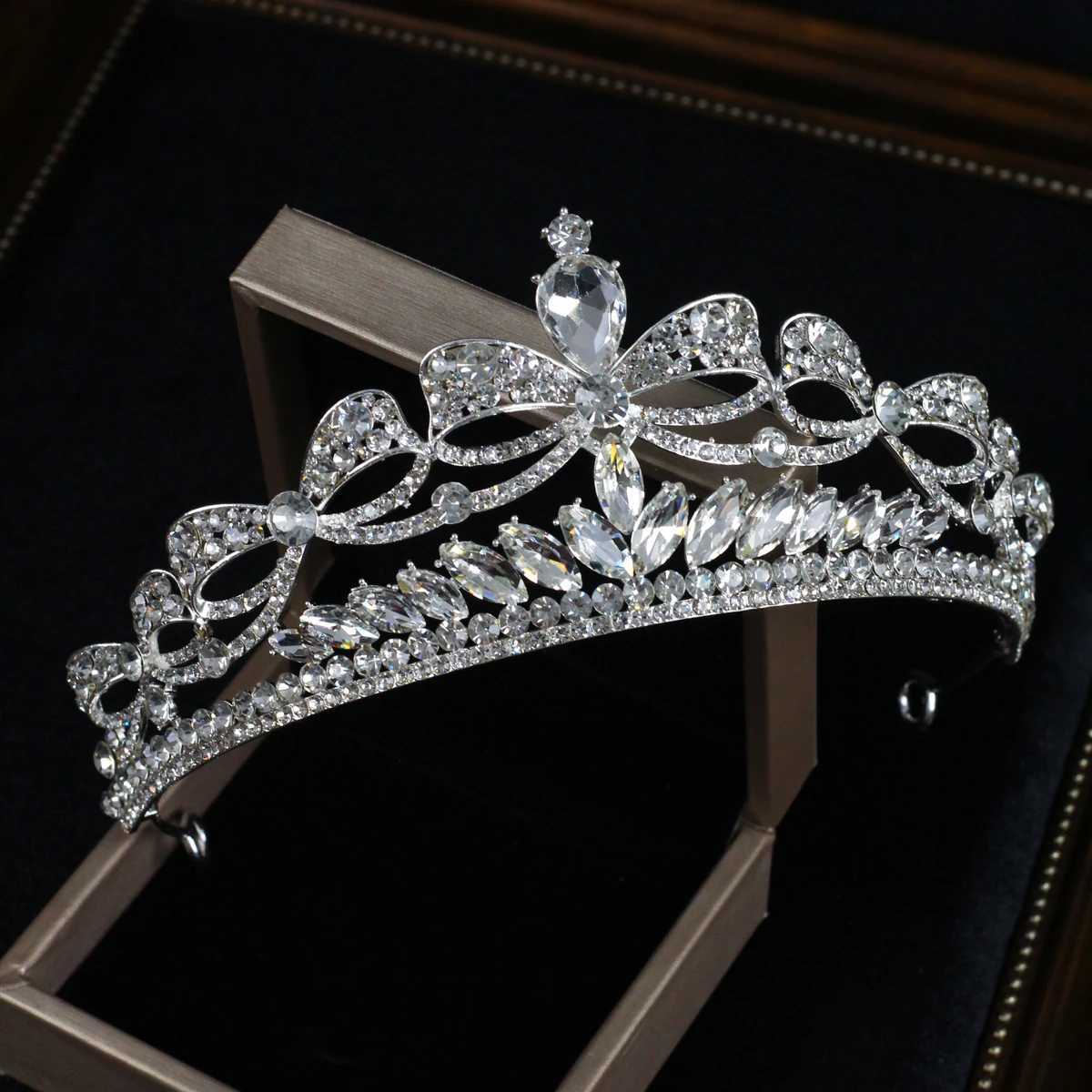 HP150 Exquisite Wedding Bridal Headpiece Crown Crystal Rhinestone Bridesmaid Princess Crown Pageant Prom TiaraX240913