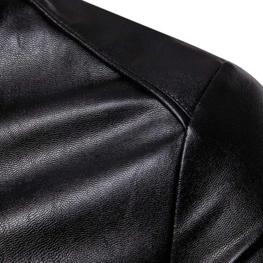 Windproof Solid Color Jacket Winter Jacket Mens Slim Fashion Motorcycle Winter Jackets chaqueta hombre Black Leather kurtka skoX240913