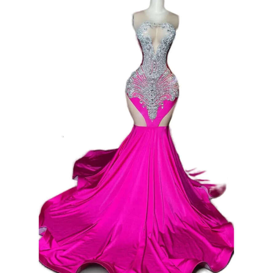 Ebi Aso Arabic Mermaid Fuia Prom Dress Sheer Neck Sexy Evening Formal Party Second Reception Birthday Engagement Gowns Dresses Robe De Soiree ZJ Es Es