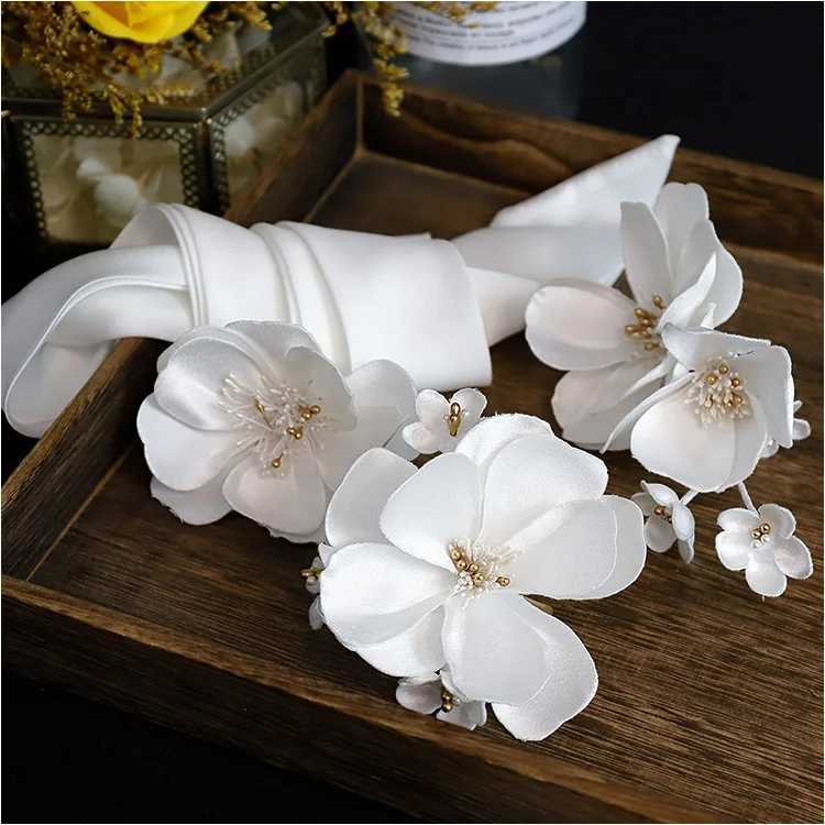French flower hair band set bridal headdress women hair wear ornament wedding hair accessoriesX240913