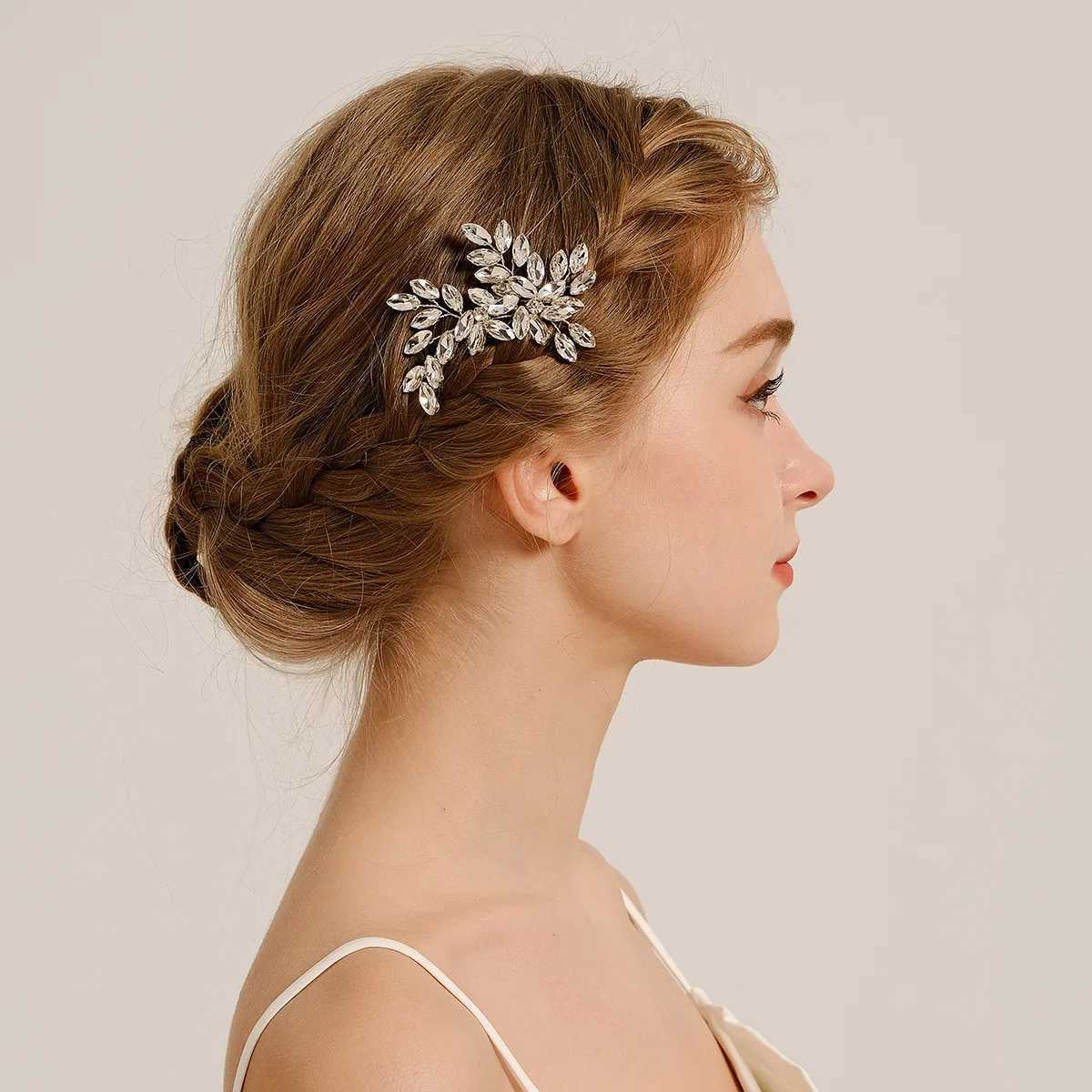 Rhinestone Crystal U-shaped Hairpins Bridal Hair Clips Accessories Hair Jewelry Handmade Hair Comb Wedding Hair AccessoriesX240913