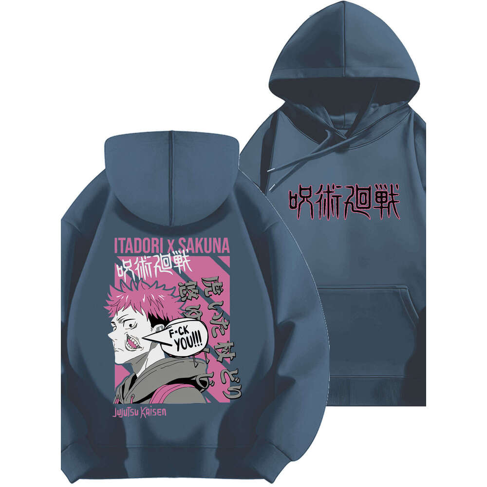 Cross Border Japanese Manga Spell Battle Hoodie For Autumn And Winter, Men's And Women's Long Sleeve Hoodie fashion