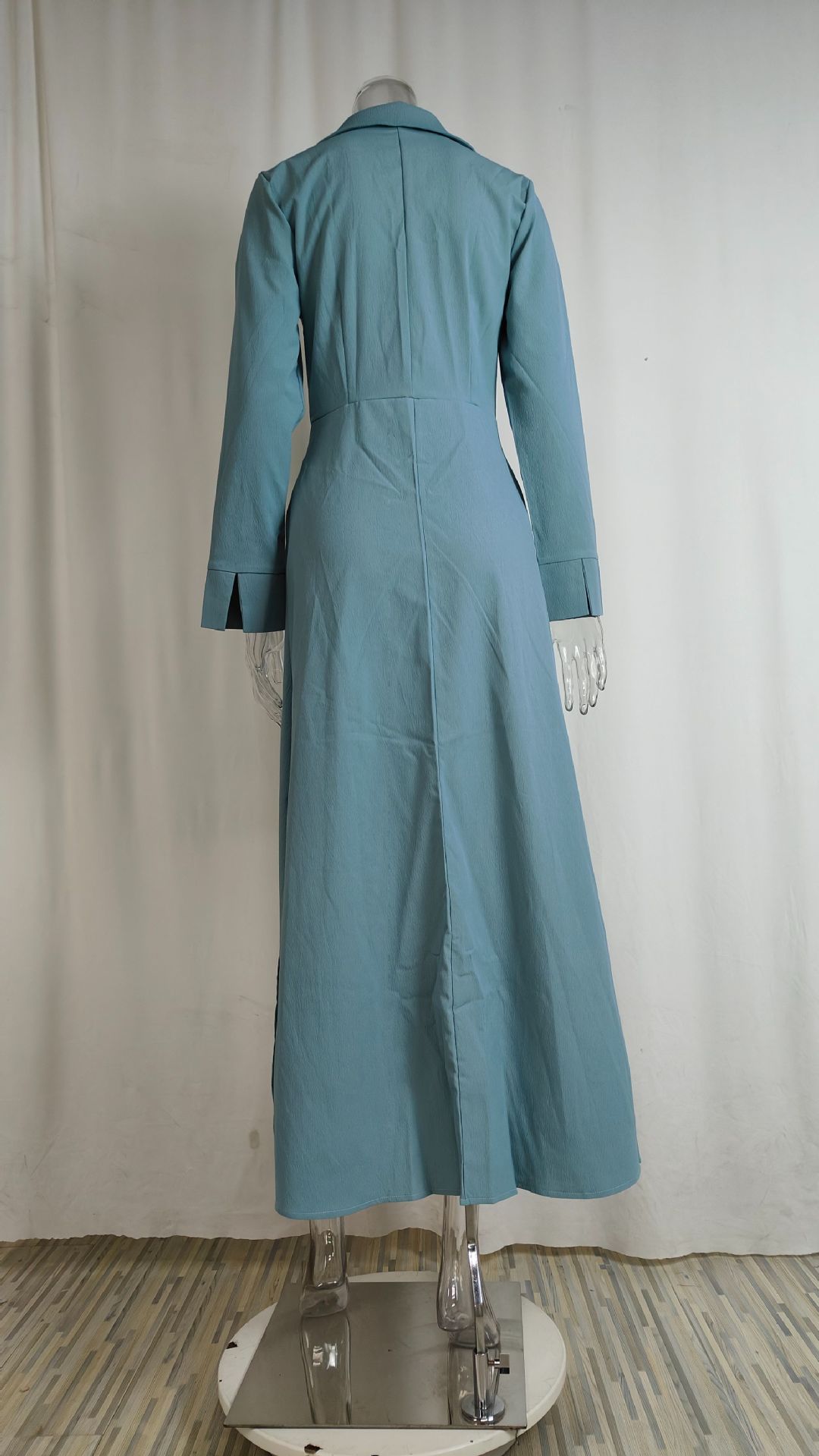 Fashion Dress for v neck shirt dress Women Luxury Elegant Solid Color Evening Dresses midi dress 2023 Party Slip Pockets Chic Long Sleeve Clothes