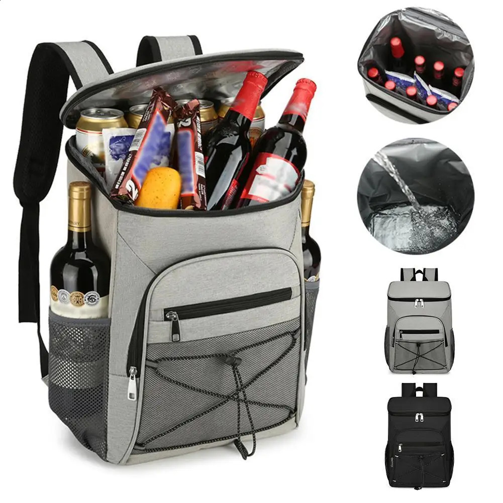 25L backpack waterproof thick cooler bag large insulation picnic 240910