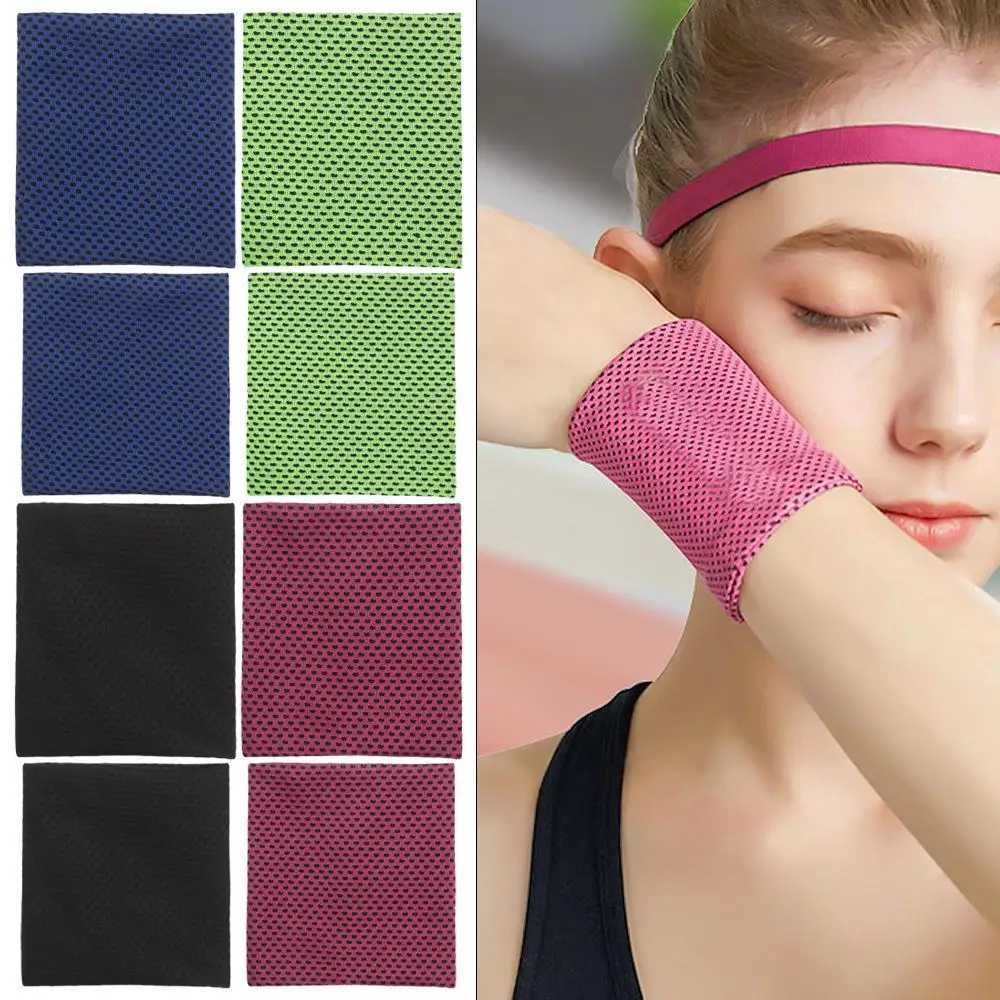 Wrist Support 1Pcs Ice Cooling Wrist Brace Support Breathable Tennis Wristband Wrap Sport Sweatband For Gym Yoga Volleyball Hand Sweat Band z240913
