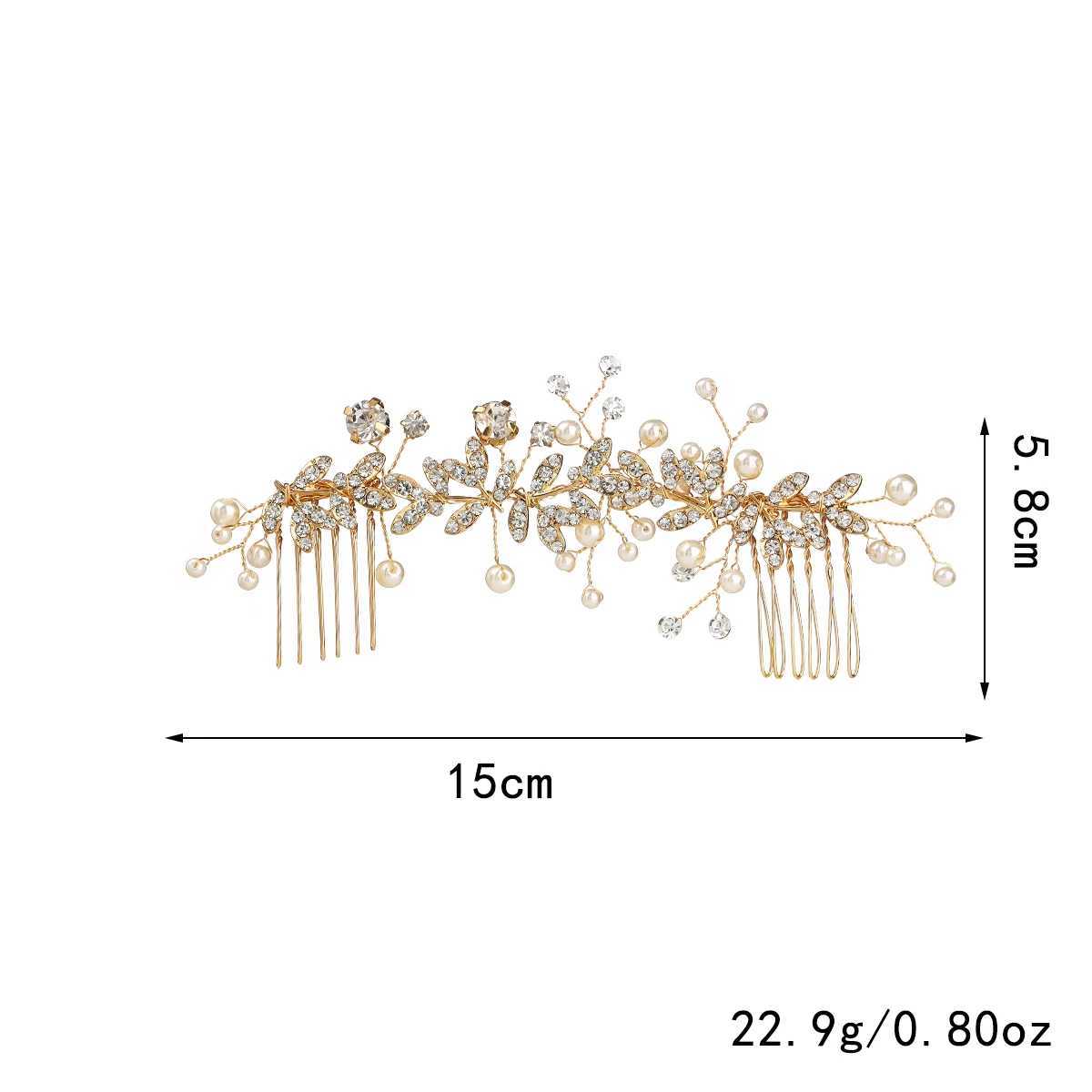 Handmade Wedding Crytal Hair Comb with Pearl for bridalX240913