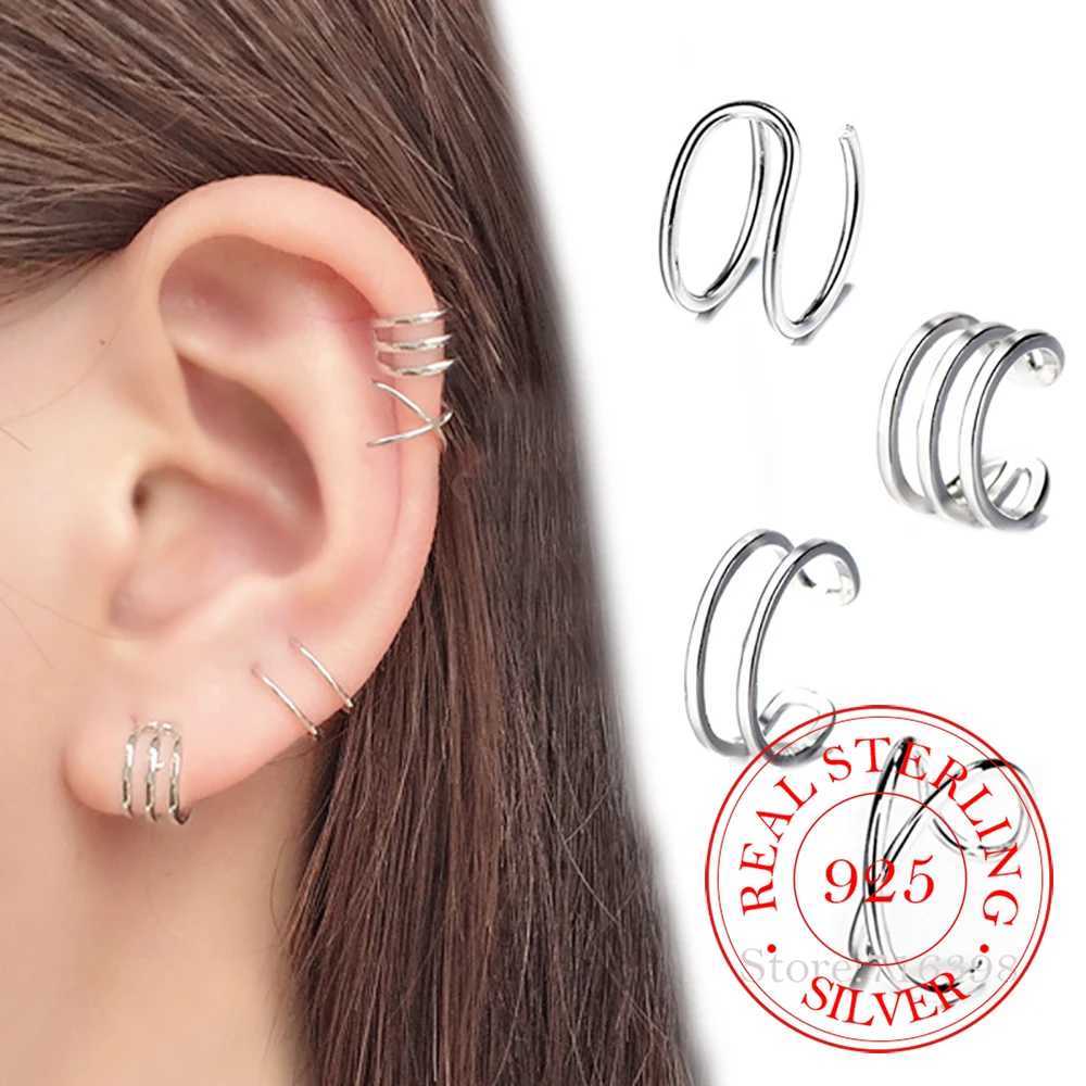 Fashion Jewelry 925 Sterling Silver Multilayer Ear Cuff Women Clip On Earrings no Piercing Earings JewelryX240913