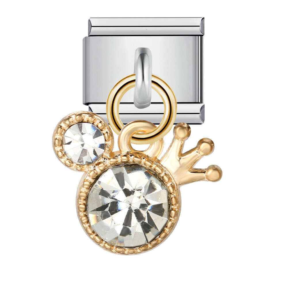 New Charm Pendant Series Bead Bracelet Single Hook Titanium Steel Elastic Splicing Strap Chain Italian Charm Links Fit 9Mm Bracelet Jewelry DIY Making