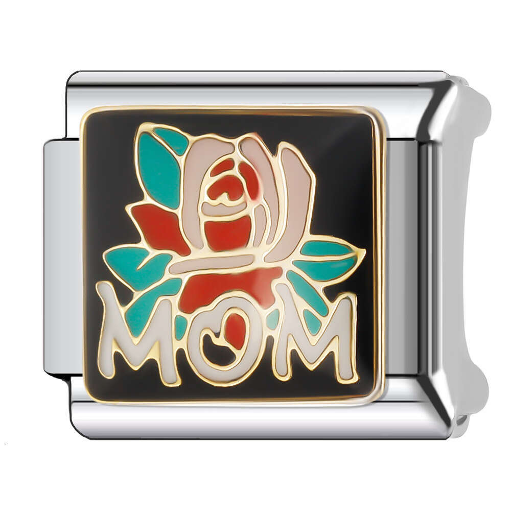 2024 Women's Gift Fit 9mm Stainless Steel Italian Charms Bracelet Links Beads DIY Bracelet With Italian Style Classic Pattern