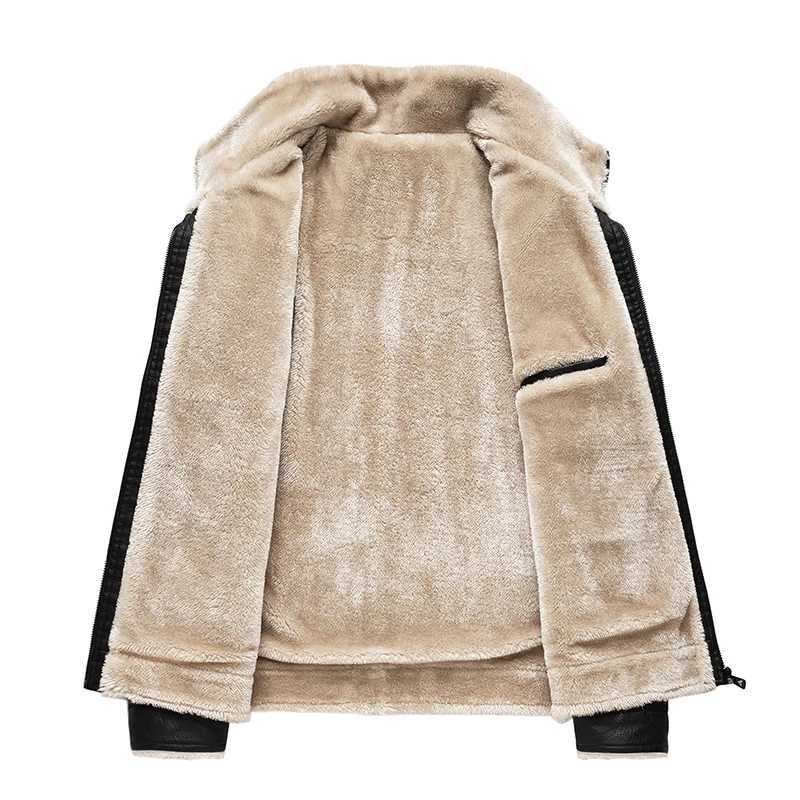 2023 Men Winter New Leather Jackets Autumn and Winter Fur Coat with Fleece Warm Fur Pu Jacket Biker Warm Leather CSL559 4XLX240913