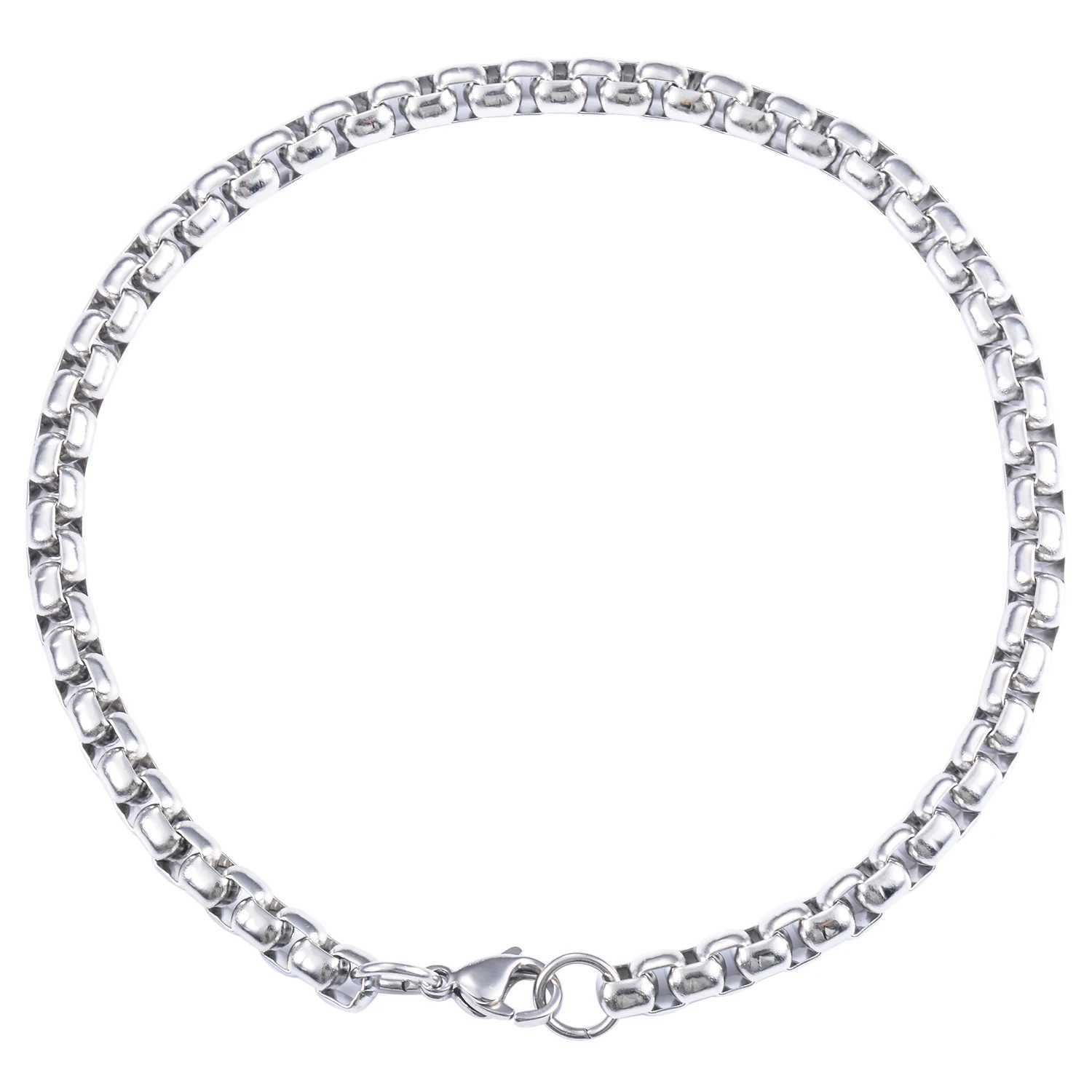 Stainless Steel 2mm/3mm/4mm/5mm Thickness Gold Color Link Chain Bracelet Classic Curb Hip Hop Punk Jewelry Brithday GiftX240913