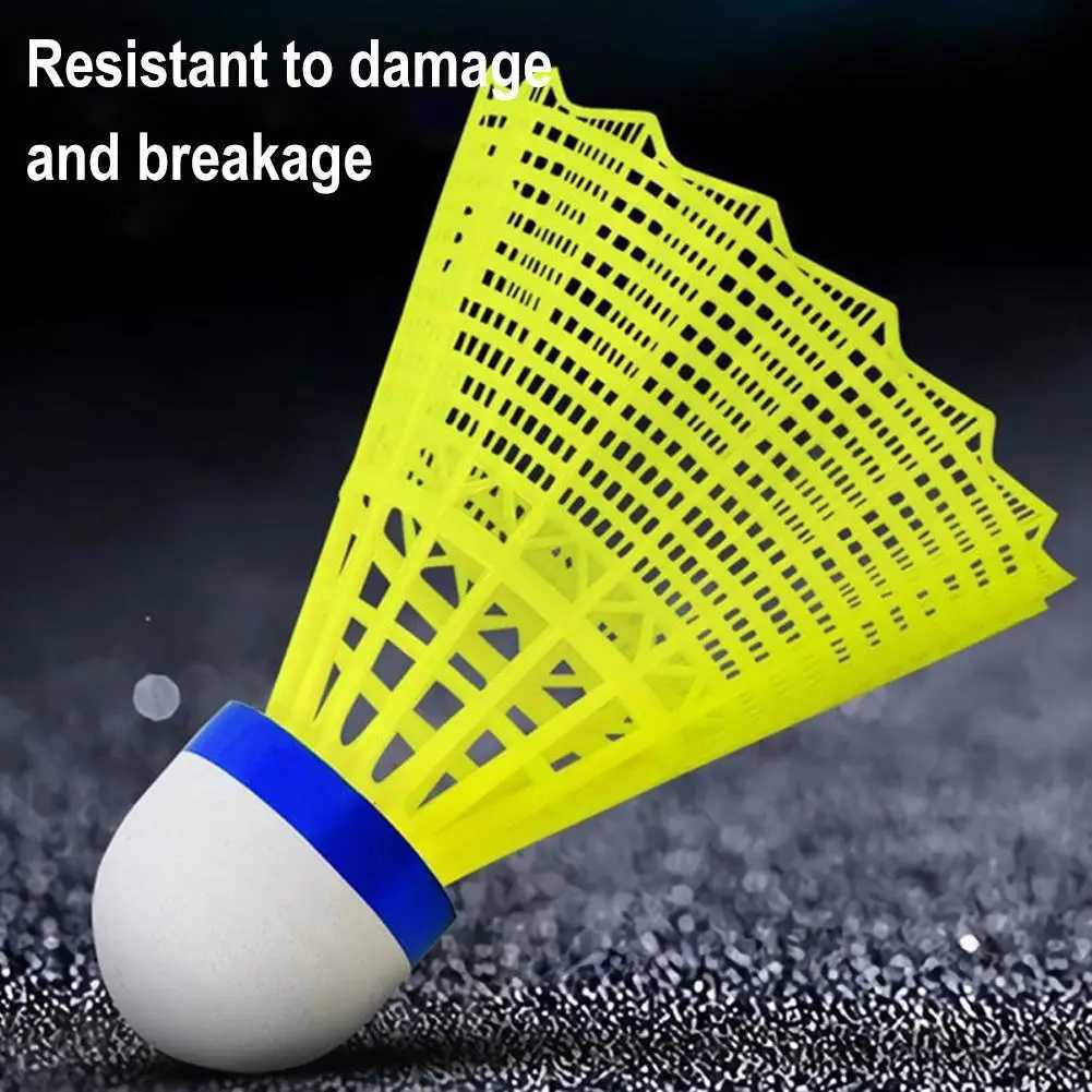 1 Pc Nylon Badminton Light Training Ball Plastic Shuttle Cork Fonmed Head Outdoor Sports Badminton Accessories Y240912