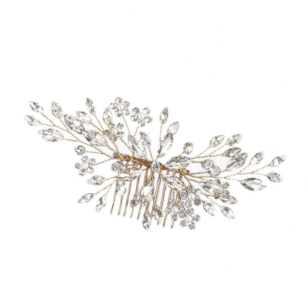 New Hair Card Bridal Headdress Handmade Inlaid Crystal Comb Ladies Rhinestone Gift Wedding Portrait AccessoriesX240913