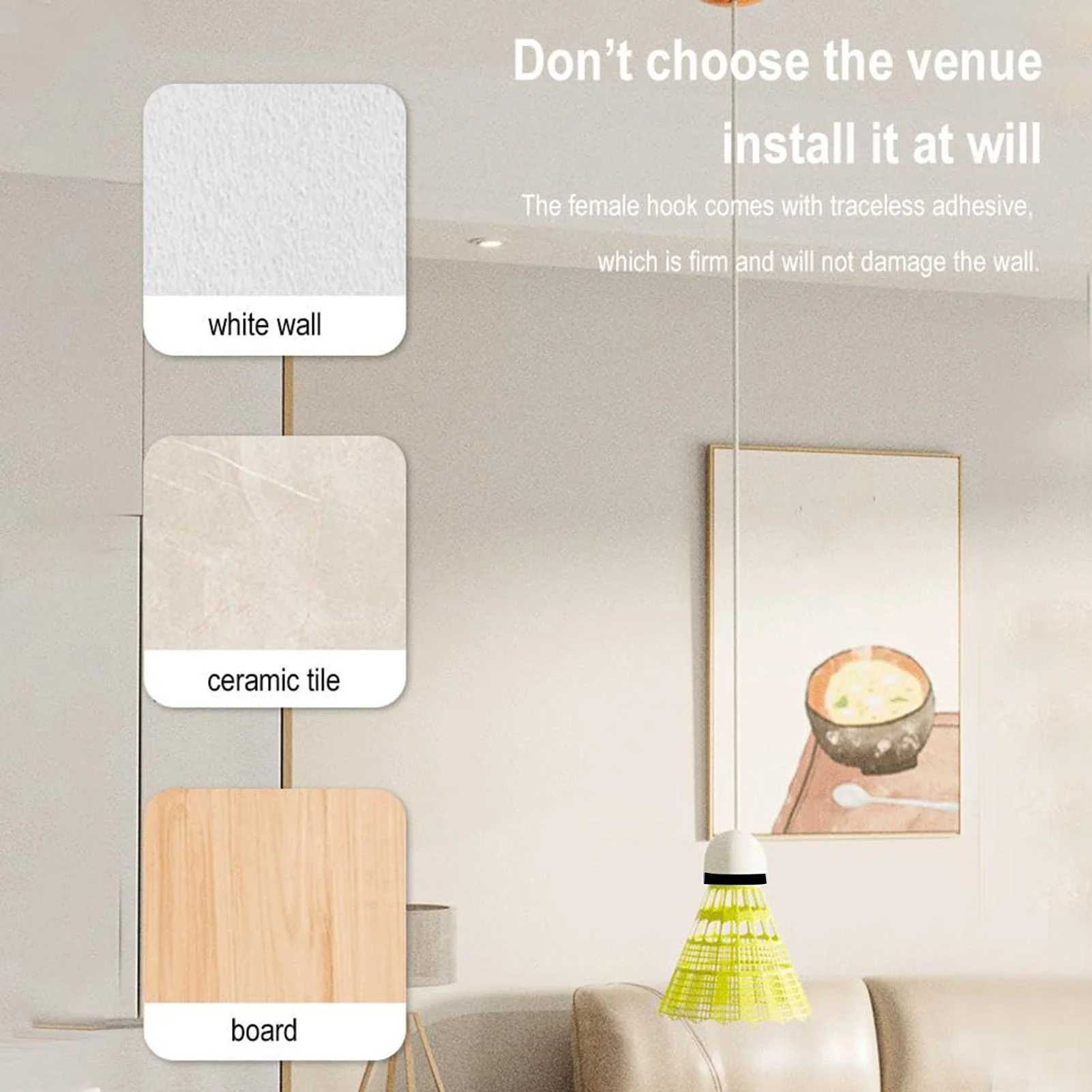 Single-Player Badminton Trainer Self-Study Badminton Rebounds Device for Badminton Beginners and Amateurs Y240912