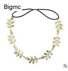 New Headband Fashion Gold Color Leaves Elastic Women Cute Solid Bride Hair Band Wedding Hairwear Party gift Jewelry A5047X240913